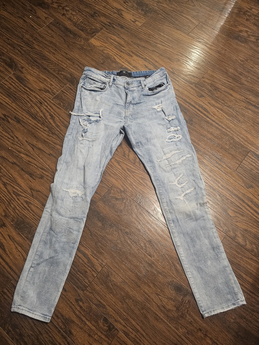 Jordan Craig Light Blue Distressed Skinny Jeans